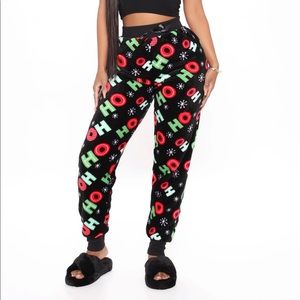 Ho ho ho Plush PJ Joggers Size L